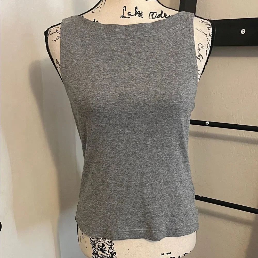 Y2K Guess Gray Pullover Square Neck Sleeveless Top 2000’s Party Event Casual